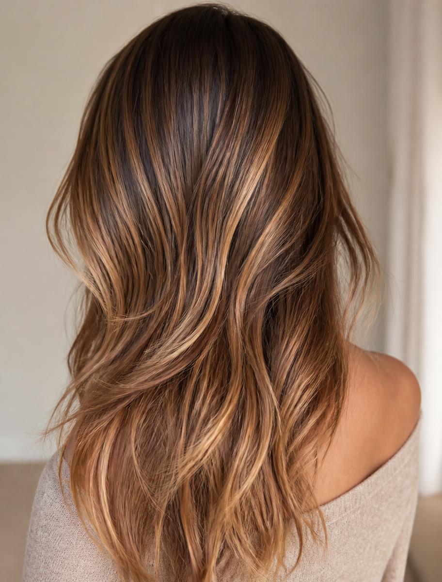 Illustratief beeld van caramel balayage